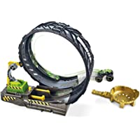 Hot Wheels Monster Trucks pista de coches de juguete con mega loop- incluye dos coches (Mattel GKY00)